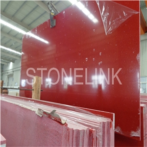 Slqu-007,Red Quartz Stone Tiles & Slabs,Artificial Quartz,Engineered Quartz