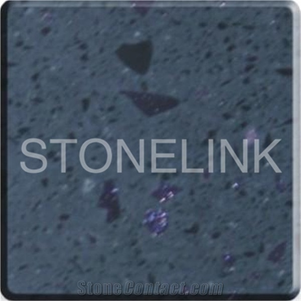 Slqu-017,Solid Surface Artificial Quartz Stone Slabs & Tiles ,Cambria Quartz Stone ,Black Quartz Tile/Slab