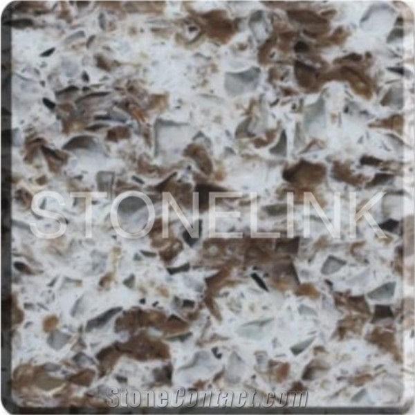 Slqu-027,Coffee Fantacy Engineered Quartz,Quartz Stone Wall Tile ,Floor Tile