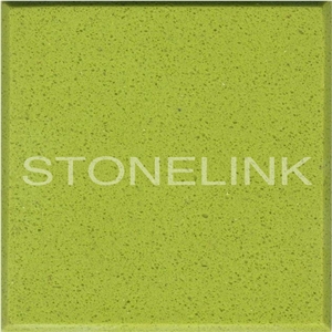 Slqu-073,Spring Green Quartz Stone,Solid Surface,Artificial Quartz Stone Tile,Slab