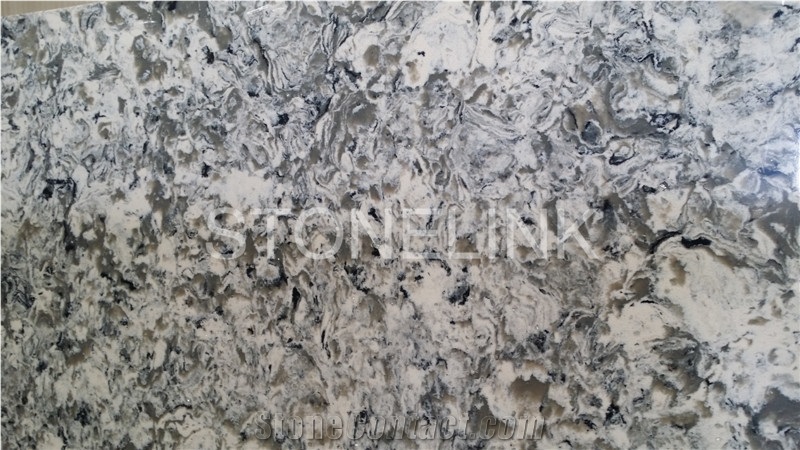Slqu-090,Sea Wave Blue Artificial Stone Tile,Slab