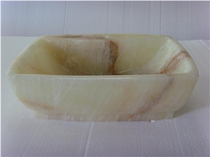 Slsi-010, Light Green Onyx Square Basin, Wash Basin Slsi-010, Light Green Onyx Square Basin, Wash Basin