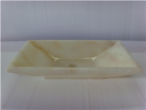 Slsi-011, Light Green Onyx Square Basin
