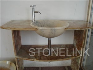 Slsi-091, Beige Marble Sinks & Basins, Countertop Basin