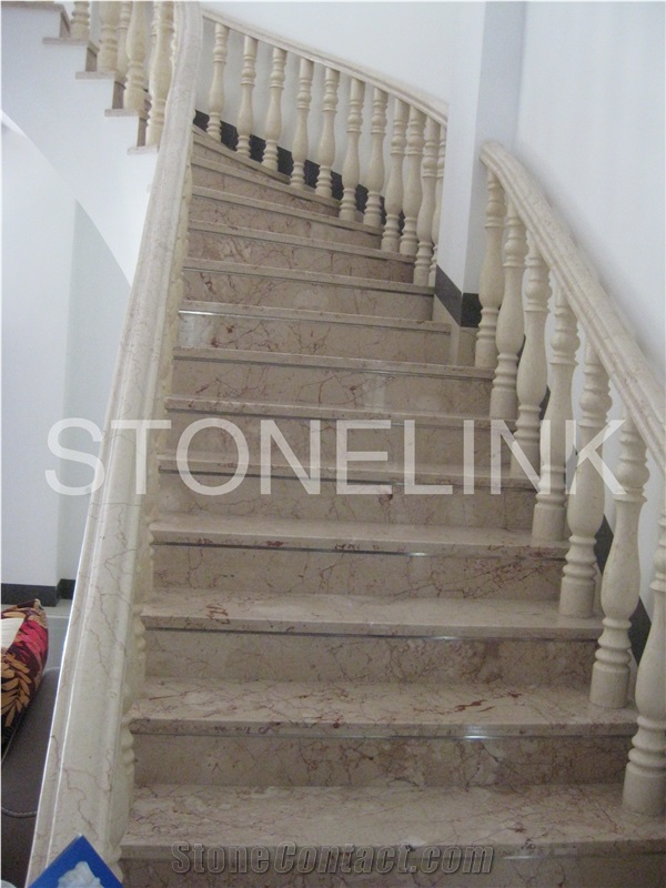Slst-008, Rose Beige White Step, Marble Step, Beige Raiser