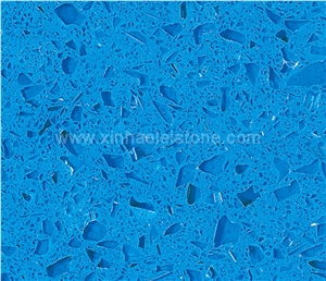 A813 Crystal Light Blue Quartz Stone Slabs & Tiles for Countertops, Flooring, Walling