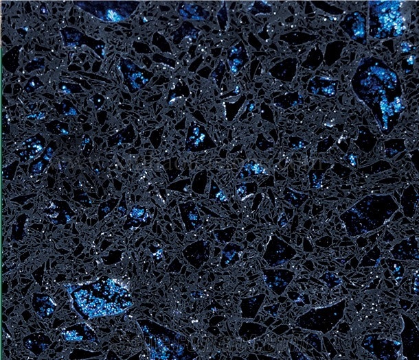 Blue Pearl Quartz Stone,China Blue Engineered Quartz Stone Tiles & Slabs, G007 Blue Pearl Quartz
