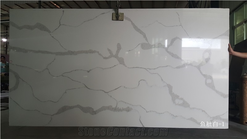 Calacatta White Quartz Stone Slabs & Tiles,High Quality Quartz Stone,White Quartz Stone,Engineer Stone