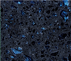 G007 Blue Pearl Quartz,China Engineered Quartz Stone Tile & Slab