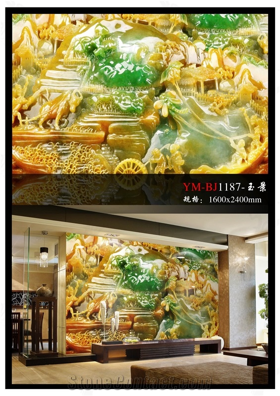 Nano Glass Stone 3d Jade Effect Art Work 13