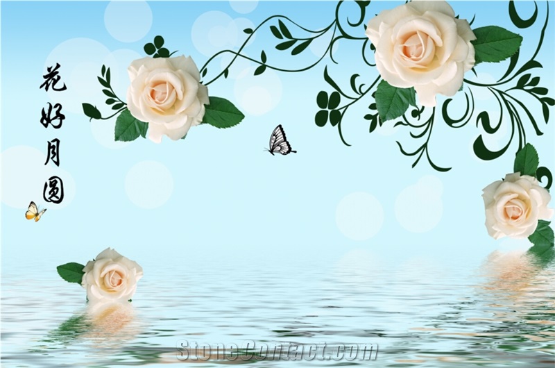Nano Glass Stone 3d Wall Decoration 42, Beige Granite Art Works