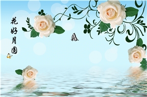 Nano Glass Stone 3d Wall Decoration 42, Beige Granite Art Works