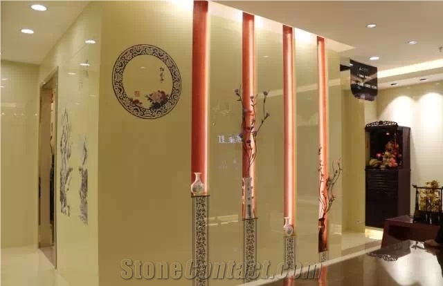 Nano Glass Stone Slabs Pure Color Application