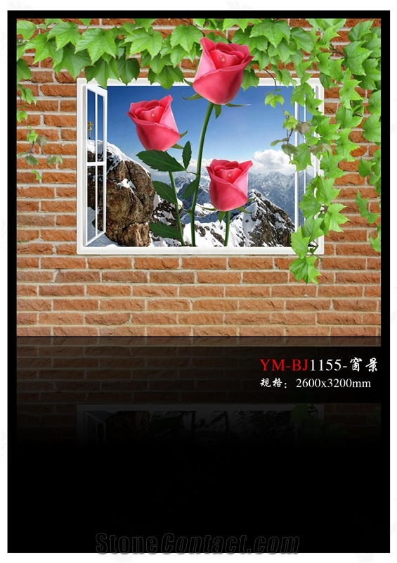Nano Glass Stone Wall Decoration 21, Beige Granite Art Works
