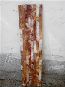 Breccia Onyx Split Face Mosaic Tile, Brown Onyx Mosaic
