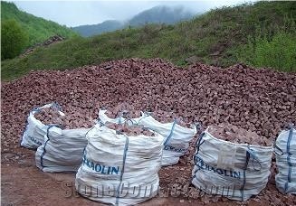 Kirchevo Sandstone Cobble Stone, Red Sandstone Cube Stone & Pavers