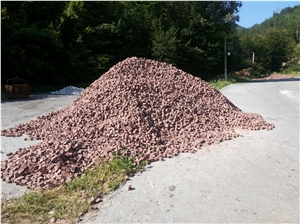 Quarry Kirchevo Sandstone, Bulgaria - Red Sandstone Cube Stone & Pavers