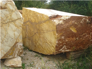 Giallo Siena Marble Blocks, Broccatello Marble Block, Yellow Marble Blocks Italy