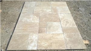 Classic Beige Travertine Tumbled Pattern Set