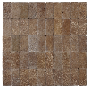 Small Tumbled Tile, Noce Travertine Small Tumbled Tile, Noce Travertine