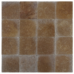 Small Tumbled Tile, Noce Travertine