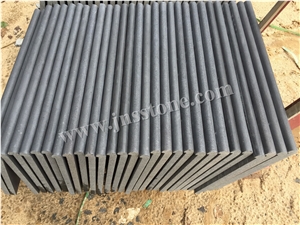 Bluestone Sandblasted Retated Bullnose Pool Coping,Dark Basalt, Dark Bluestone , Hainan Black Basalt, China Black Basalt Sandblasted Swimming Pool Coping