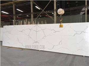 High Craftsmanship Calacatta Pattern Quartz Stone Kitchen Countertop