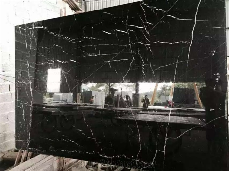 Nero Marquina Marble Blocks, Spain Black Marble, China Marquina Black Marble Block