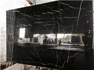 Nero Marquina Marble Blocks, Spain Black Marble, China Marquina Black Marble Block