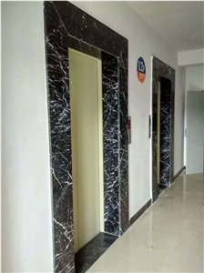 Nero Marquina Marble Blocks, Spain Black Marble, China Marquina Black Marble Block