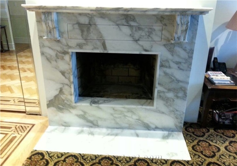 Calcutta Gold Marble Fireplace Surround, Hearth, White Marble Fireplace Surround Italy