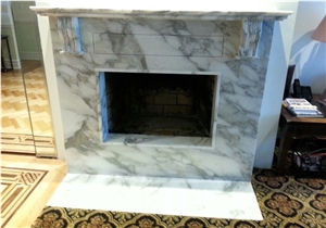 Calcutta Gold Marble Fireplace Surround, Hearth, White Marble Fireplace Surround Italy