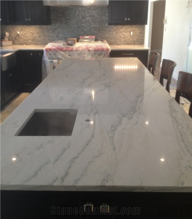White Macaubas Quartzite Countertop Brazil