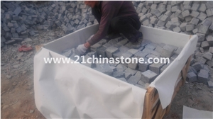 G603 Granite Cube Stone/Bianco Crystal Grey Granite Cobble Stone Pavers Stepping