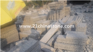 G603 Granite Cube Stone/Bianco Crystal Grey Granite Cobble Stone Pavers Stepping