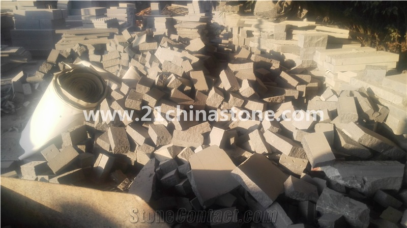 G654 Sesame Black Granite Cube Stone/ Cobble Stone Pavers for Exterior Pattern