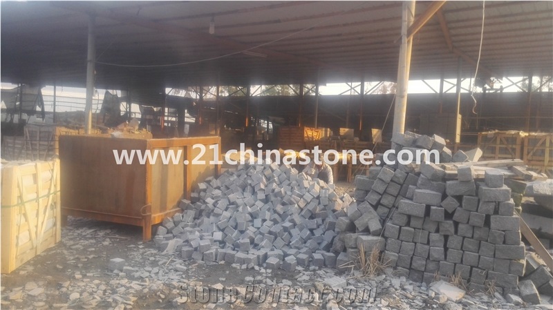 Hot Sale-China G603 Granite Bianco Sardo Crystal Granite Cube Stone/Cobble Stone Flooring Paver Landscaping Stone