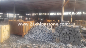 Hot Sale-China G603 Granite Bianco Sardo Crystal Granite Cube Stone/Cobble Stone Flooring Paver Landscaping Stone