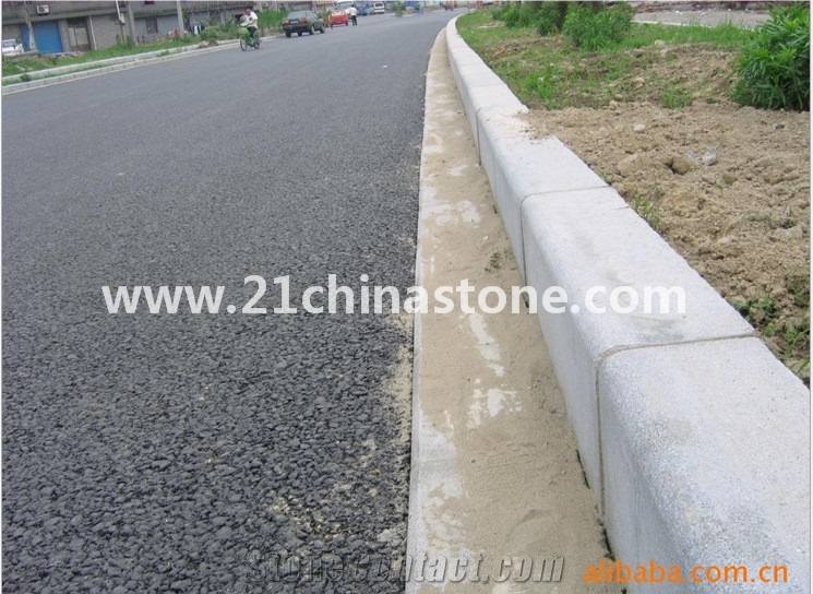 Hot Sale- Own Factory G603 Granite Kerbstone/Kerbs,Bianco Crystal Sardo Granite Curbs,Sesame White Granite Kerbs for Road Side Stone,Exterior Stone Landscaping Stone