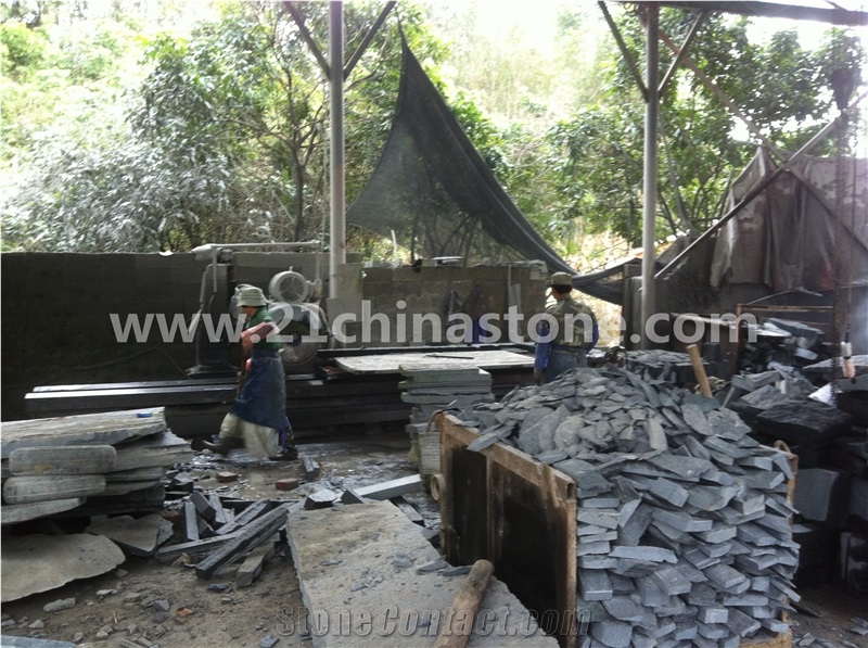 Own Factory-G654 Sesame Grey Granite Cube Stone/Exterior Stone,China Impala Black Granite Cobble Stone Road Pavers