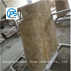 Light Emperador Columns, Marble Columns, Brown Marble Columns