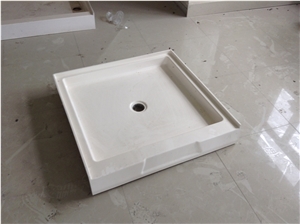 Cultured White Marble Shower Tray, Cultured Marble Shower Pan,Cultured Marble Shower Base