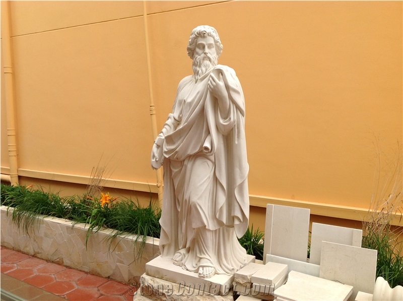 French Beige Limestone Sculpture & Statue