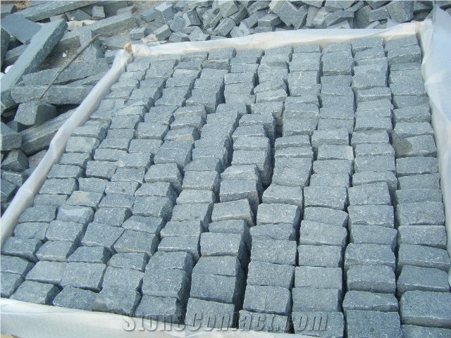 G654 Dark Grey Granite Cube Stone,China Dark Grey Granite Paving Stone for Outside