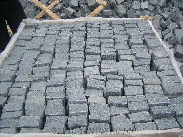 G654 Dark Grey Granite Cube Stone,China Dark Grey Granite Paving Stone for Outside