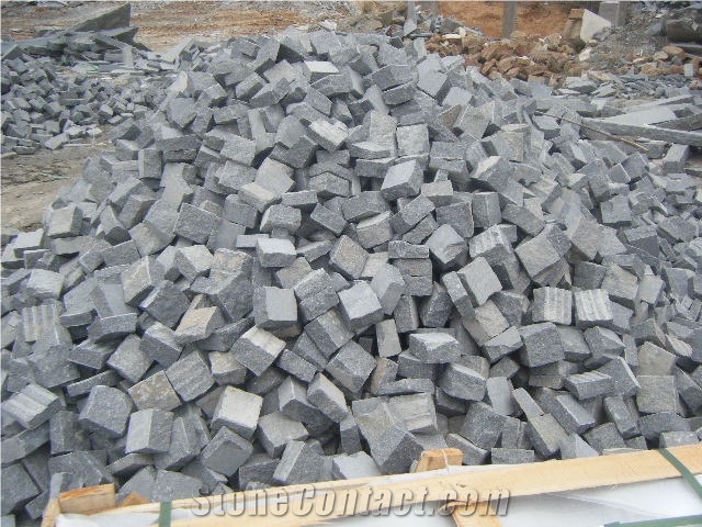 G654 Dark Grey Granite Cube Stone,China Dark Grey Granite Paving Stone for Outside