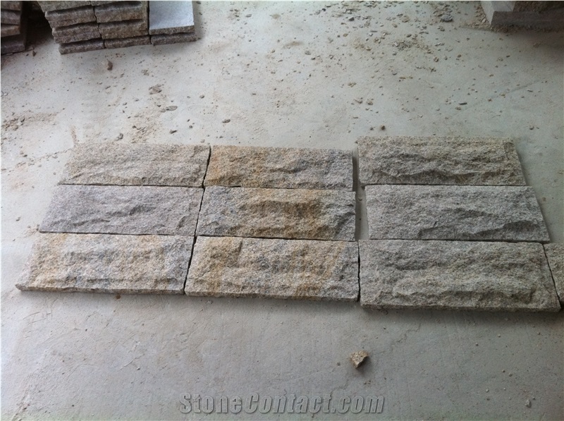 G682 Beige Light Yellow Granite Mushroom Surface Wall Stone