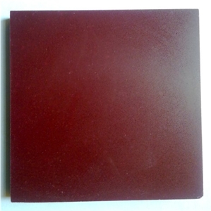 Pure Red Artificial Stone Quartz Stone Tiles & Slabs