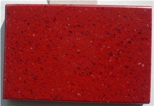 Red Artificial Stone Quartz Stone Tiles & Slabs
