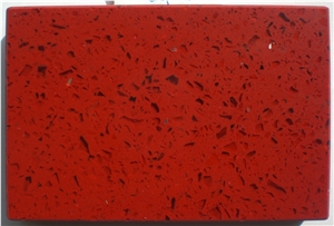 Red Artificial Stone Quartz Stone Tiles & Slabs